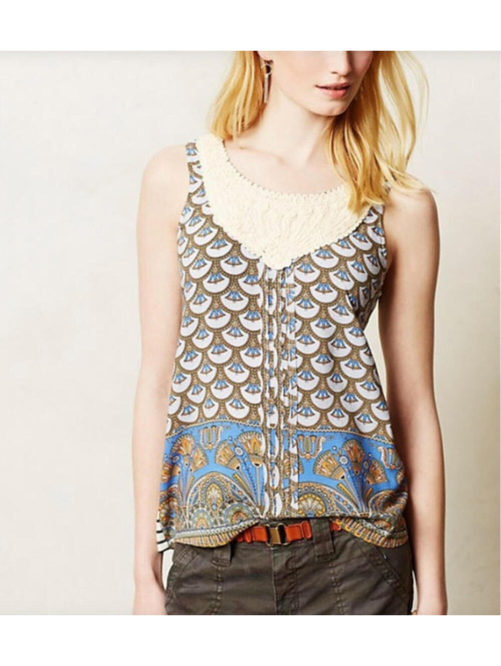 ANTHROPOLOGIE TINY Petites Santa Clara Top, NWOT, Small Petite, #2613